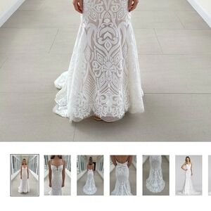 Hayley Paige Occasions White Lace Wedding Dress